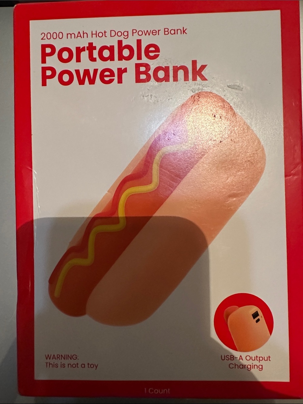 Target Hot Dog Portable Power Bank - Red, Yellow, Orange